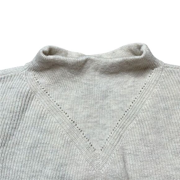 NIC+ZOE Shaker Knit Mock Neck Sweater Size XS - Picture 4 of 5